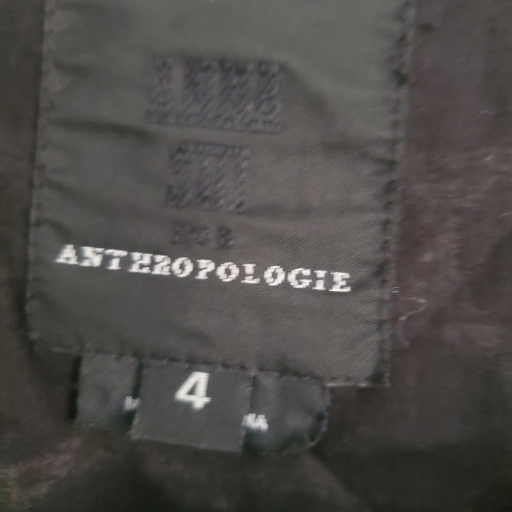 Anna Sui For Anthropologie Black And White Embroidered Sleeveless Dress, Size 4 - Picture 6 of 10
